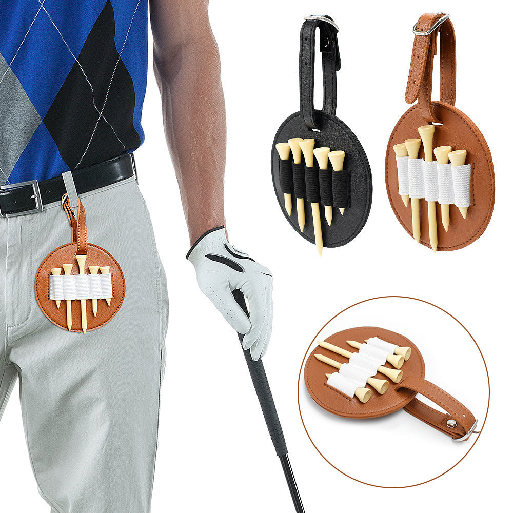 Leather Golf Nail Storage Bag