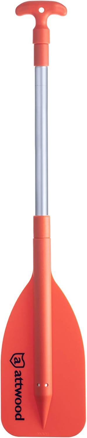 Attwood Emergency Telescoping Paddle for Boating, Orange