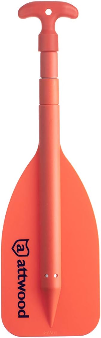 Attwood Emergency Telescoping Paddle for Boating, Orange