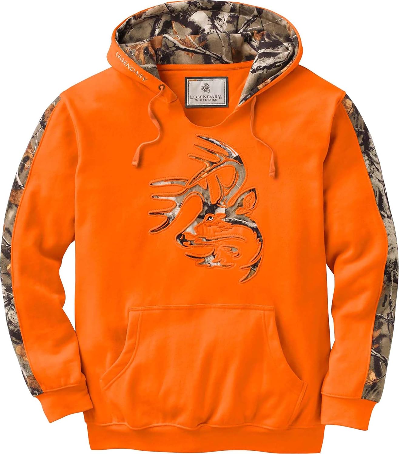 Legendary Whitetails Men’s Camo Hoodie Midweight V-Neck Design Pullover Sweatshirt