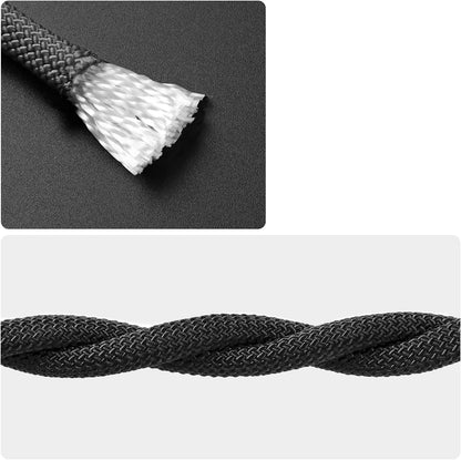 5/16 in x 15 FT Outdoor Rope for Marine, Hunting, Boating, Fishing, Rafting, Camping, Hiking, Anchor, Mooring, Floating, Dock Lines, Kayak, Canoe, Rescuing, Knotting Practice Black with Hook