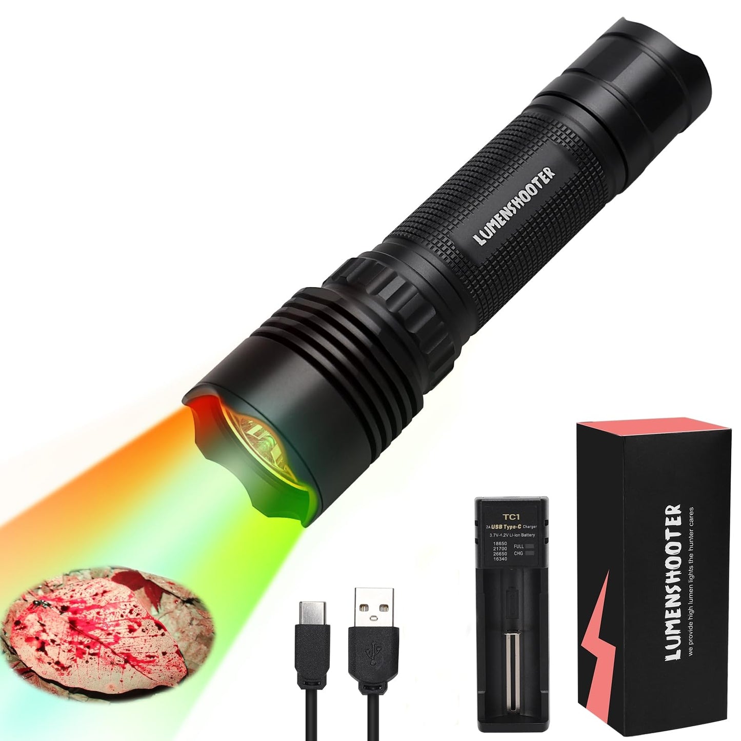B2 Blood Tracking Light for Deer, Blood Tracker Flashlight for Hunting, Deer Hunting Accessories for Men