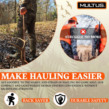 MULTUS Perfect Deer Drag Rope - Unique Hunting Gifts for Men - Essential Hunting Gear and Accessories - Deer Pull Strap