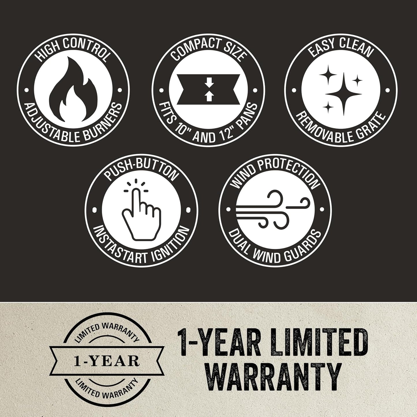 Coleman Triton+ 2-Burner Propane Camping Stove with InstaStart Ignition, Portable Camping Cooktop with 2 Adjustable Burners & Wind Guards, 22,000 BTUs of Power for Camping, Tailgating, Grilling