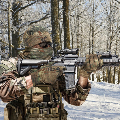 Janmercy 3 Pcs Camouflage Hunting Gloves Beanie and Scarf Set for Men Women Cold Weather Hunting Accessories